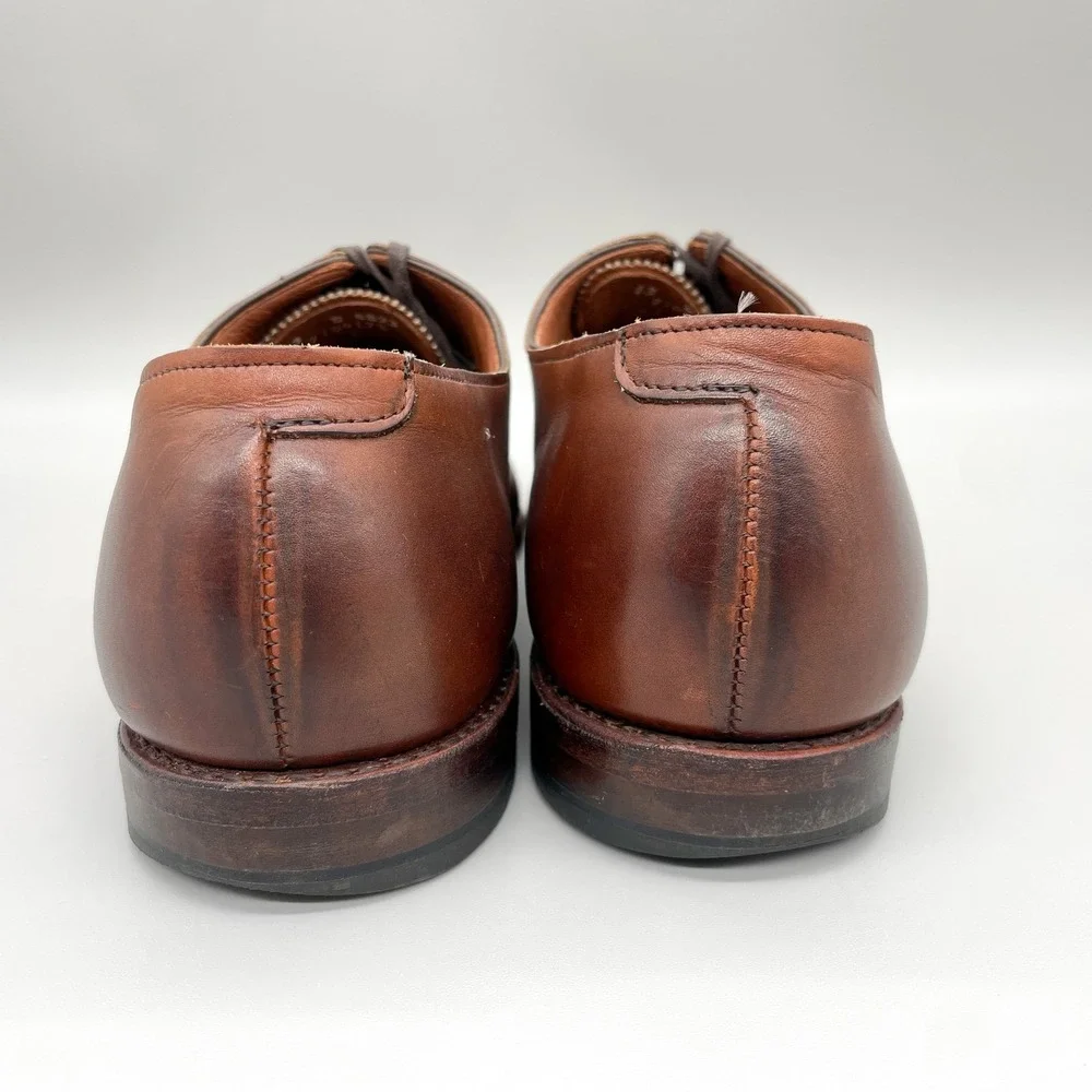Allen Edmonds Carlyle Plain Toe Oxford Mens 13 D Brown Leather Dress Shoes Derby